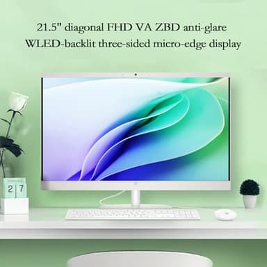 HP 21.5" FHD All-in-One Desktop Computer, w/Office Lifetime & Win 11 Pro, Webcam, WiFi6,FHD Anti-Glare Display, HDMI, Intel Celeron J4025 Processor, Wired Keyboard & Mouse, 32GB RAM + 1TB SSD - Image 4