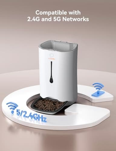 WOPET 7L Automatic Dog Feeder with Camera, 5G WiFi Cat Food Dispenser, Automatic Cat Feeder with Timer Programmable, HD Camera for Voice and Video Recording - Image 6
