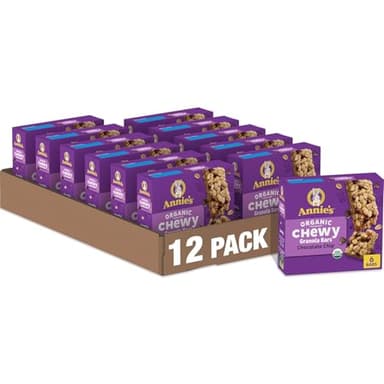 Annie's Organic Chewy Granola Bars, Chocolate Chip, 6 Bars, 5.34 oz (Pack of 12) - Image 1