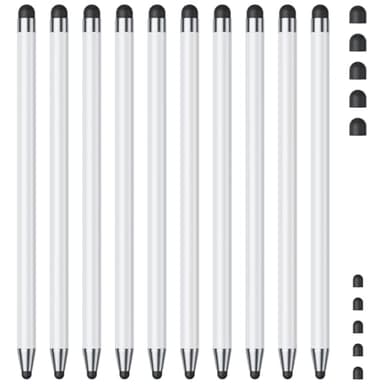 Stylus (10Pcs), Stylus Pen for Touchscreen, High Precision and Sensitivity Stylus Pen for iPad/iPhone/Samsung/Android Smartphone and Tablets, Compatible with All Capacitive Touch Screen (White) - Image 1