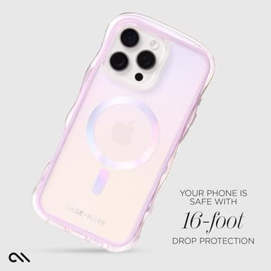 Case-Mate Soap Bubble iPhone 16 Pro Max Case [Compatible with MagSafe] - Stylish Phone Case with 12ft Drop Protection - Premium Magnetic Cover for iPhone 16 Pro Max - Iridescent Wavy - Image 3