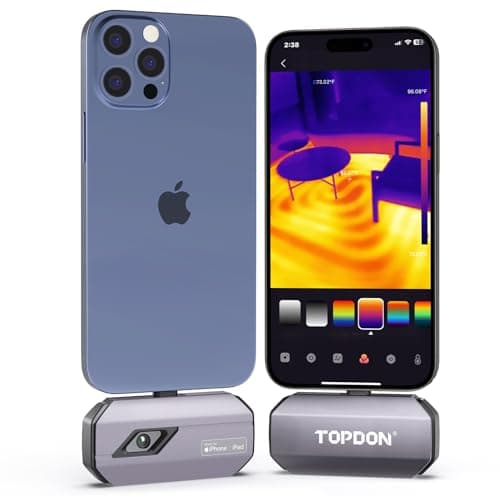 TOPDON TC002C Thermal Camera, 512 x 384 Super Resolution, 256 x 192 IR Resolution, Thermal Imager for iPhone 15/16 Series and iPads with Type-C Port, -4°F~1022°F Temp Range, Upgraded Version of TC002 - Image 1