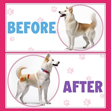 Dreamon 14 Colors Dog Hair Dye, Temporary Pet Hair Color Crayons for Dog with Hair Dye Book to Create Different Grooming Ideal, Washable Pet Hair Dye for Dogs Cats Horses - Image 5