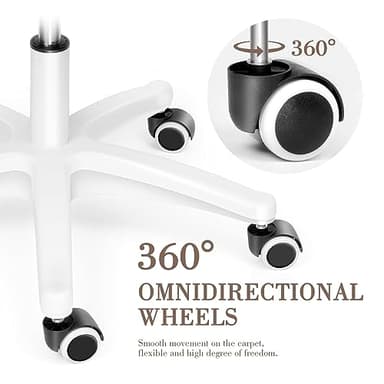 HDHNBA Cute Office Chair Home Computer Chairs Adjustable Task Chairs Modern Office Chair Makeup 360° Swivel Computer Mid Back Chair - Image 4