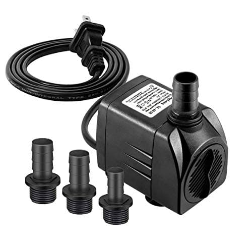 SongLong Submersible Pump 400GPH (1500L 25W) Ultra Quiet with Over Heating Protection 6.5ft High Lift for Fountains, Hydroponics, Ponds, Aquariums & More…… - Image 1