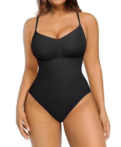FeelinGirl Body Shaper Tummy Control Shapewear Bodysuits for Women Seamless Shaper Black 3XL-4XL - Image 1