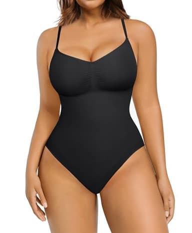FeelinGirl Body Shaper Tummy Control Shapewear Bodysuits for Women Seamless Shaper Black 3XL-4XL - Image 1