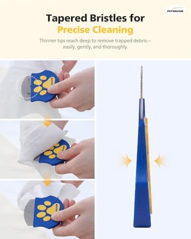[PETHROOM] Professional Eye Comb for Pets | Stainless Steel Tear Stain Remover for Cats & Dogs | Gentle Round-Head Grooming Tool | Compact & Portable for Eye Gunk Removal - Image 7