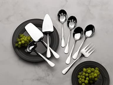 Gourmet Basics by Mikasa 5181046 Kaylee 8-Piece Stainless Steel Serving Set - Image 7