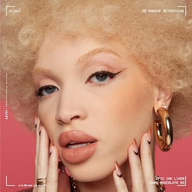 NYX PROFESSIONAL MAKEUP Epic Ink Liner, Waterproof Liquid Eyeliner with Vegan Formula - Dark Chocolate (Dark Brown Matte) - Image 6