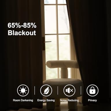 RYB HOME Brown Velvet Curtains 96 inches, Grommet Top Soft Fabric Room Darkening Thermal Insulated Luxurious Home Decor Curtains for Living Room Bedroom, W 52" x L 96", 2 Panels Set - Image 4