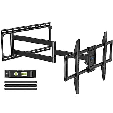 MOUNTUP Long Arm TV Wall Mount for Most 37''-82'' TVs, Corner TV Wall Mount with 30'' Extension Full Motion TVs Mount with Swivel Tilt Max VESA 600x400mm Load Up to 88 LBS, Fit 16/18/24'' Stud MU0019 - Image 1