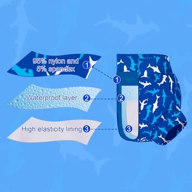 BIG ELEPHANT Baby Swim Diapers 3pcs, Reusable Adjustable Washable Waterproof Swimming Diaper for Boy's and Girl's, 2T - Image 7