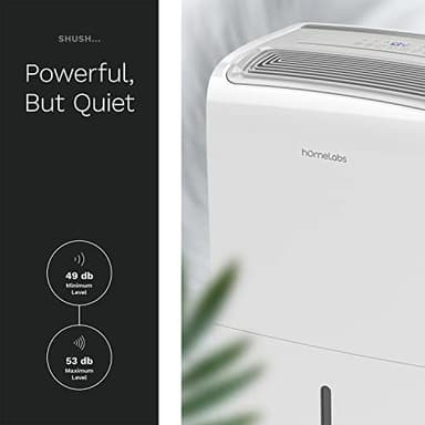 hOmeLabs 40 Pint Dehumidifier with Pump for up to 6,000 Sq Ft Rooms (MAX 104 Pint at 95°F, 90% RH) – Powerful Moisture Removal for Medium to Large Rooms and Basements - Image 7