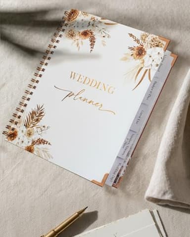 Beautiful Boho Wedding Planner Book and Organizer - Enhance Excitement and Makes Your Countdown Planning Easy - Unique Engagement Gift for Newly Engaged Couples, Future Brides and Grooms,9 X 11 inches - Image 8
