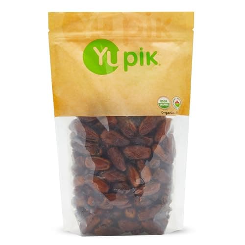 Yupik Organic Deglet Nour Pitted Dates, 2.2 lb, Non-GMO, Vegan, Gluten-Free, Kosher, Dried Fruits, No Pits, No Added Sugar, Source of Fiber, Healthy Snacks, Ideal for Baking, Topping & Inclusions - Image 1