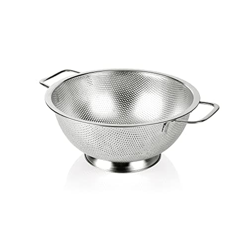 Gulex Colander Stainless Steel 3-Quart, Strainer for Kitchen Food, Dishwasher Safe - Image 1