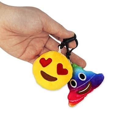 Dreampark Emoticon Keychain Mini Cute Plush Pillows, Party Favors for Kids Valentine's Day Gifts / Birthday Party Supplies, Easter Basket Stuffers Egg Fillers Carnival Prizes Toys for Kids (64 Pack) - Image 3