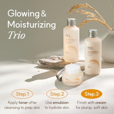 The Face Shop Rice Ceramide Moisturizing Emulsion - Rice Extract - Lightweight Face Moisturizer - Brightening - Hydrating Targets Dryness - Strengthens Skin Barrier - Face Lotion - Korean Skin Care - Image 7