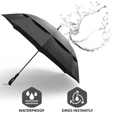 Repel Umbrella Windproof Travel Umbrellas for Rain - Easy Auto Open Close, Durable & Compact Umbrella, Strong Fiberglass Frame, Waterproof Canopy - Backpack, Purse, Portable Umbrella for Travel - Image 5