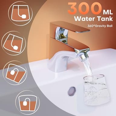 Water Dental Flosser - Portable Cordless Oral Irrigator 300ML, Rechargeable IPX7 Waterproof Irrigation Cleaner for Teeth Cleaning & Flossing, Travel & Home Use - Image 7