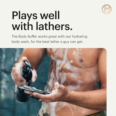 MANSCAPED® The Body Buffer Premium Silicone Scrubber for Nourishing, Cleaning & Exfoliating Your Skin - Lather Boosting Bristles with Ergonomic No-Slip Handle, Long-Lasting & Easy to Clean (1-Pack) - Image 5