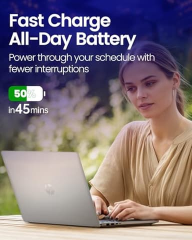 HP 17-inch Touchscreen AI Laptop - Intel Ultra 7 255U · 12 NPU Tops · Next-Gen Business Optimized Copilot · HD+ Display · Backlit KB · Privacy Camera · Win 11 Pro · w/Accessory (64GB DDR5 | 2TB SSD) - Image 6