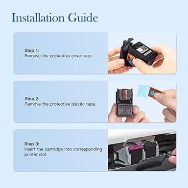 Valuetoner Remanufactured 60XL Ink Cartridge Replacement for HP 60 Ink Cartridge Combo Pack Color and Black 60XL High Yield for PhotoSmart D110 C4680C Deskjet D2680 F2430 Envy 110 120 Printer (2 Pack) - Image 8