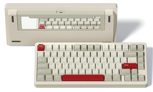 Womier SK75 75% Keyboard with Full Aluminum Wireless Mechanical Gaming Keyboard, VIA Custom Pre-lubed POM Switches RGB Creamy Gaming Key Board, 3-Modes Gasket Hot Swappable, White-1 - Image 1