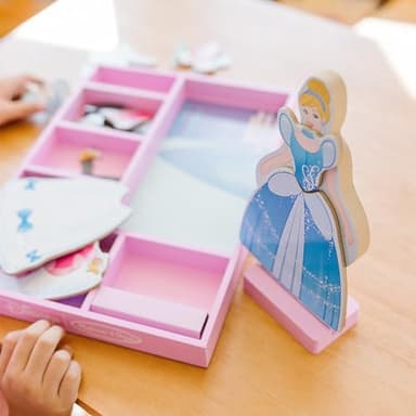 Melissa & Doug Disney Cinderella Magnetic Dress-Up Wooden Doll Pretend Play Set (30+ pcs) - Image 7
