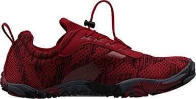 Joomra Women Barefoot Running Tennis Shoes Size 7.5-8 Minimal for Ladies Runner Red Gym Fitness Athletic Hiking Trekking Walking Toes Trail Sneakers Workout Five Fingers Footwear 38 - Image 4
