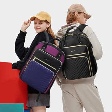 LOVEVOOK Laptop Backpack for Women 15.6 inch Large Capacity Travel Backpack for Work Business - Image 2