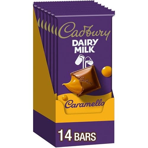 CADBURY DAIRY MILK CARAMELLO Milk Chocolate Candy Bars, 4 oz (14 Count) - Image 1