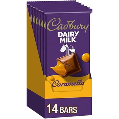 CADBURY DAIRY MILK CARAMELLO Milk Chocolate Candy Bars, 4 oz (14 Count) - Image 1