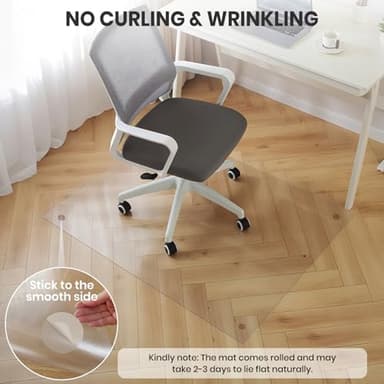 Clear Chair Mat for Hardwood Floor, 96 x 120 Inch Large Office Chair Mat, Plastic Floor Protector, 8'×10' Area Rug for Living Room, Heavy Duty Wood Tile Floor Mats for Home Laundry Dining Area - Image 6