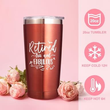 Retirement Gifts for Women 2025, Best Retirement Gifts Ideas for Coworker Teacher Boss Nurses Friends Mom Grandma Retirees, Coworkers Farewell Leaving Going Away Gift with 20Oz Tumbler Canvas Tote Bag - Image 5