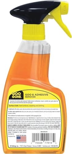 Goo Gone Adhesive Remover Spray Gel, Removes Chewing Gum, Grease, Tar, Stickers, Labels, Tape Residue, Oil, Blood, Lipstick, Mascara, 12 oz with Sticker Lifter - Image 2