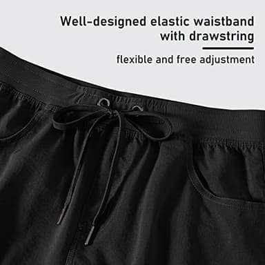 MoFiz Hiking Shorts for Women 10" Quick Dry Active Athletic Cargo Shorts Lightweight Summer Casual Running Shorts with Pockets Black L - Image 3