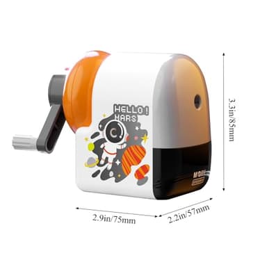 M&G Cute Manual Labor-Saving Pencil Sharpener for Colored and Sketch Pencils - Kids, School, Classroom, Home, Artists (Orange) - Image 8
