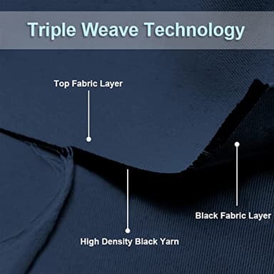 RYB HOME Outdoor Curtains for Pergola - Country Rustic Waterproof Outdoor Curtains Privacy for Sun Room Garage Window Room Divider Patio Door, Wide 52 x Long 95, 1 Panel, Navy Blue - Image 3