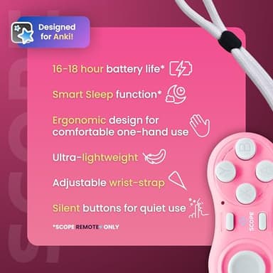 Scope Remote- Remote for Anki. Customizable with Anki Add-on, Compatible with Windows, Mac, iOS, iPad, and Android. Anki Clicker, Anki Controller. Pearl Pink, Plus (16-18 Hours Battery) - Image 4