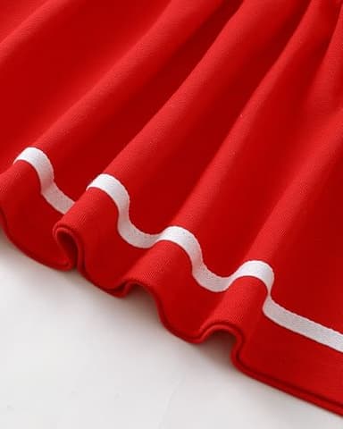 Little Baby Girl Clothes Girl Summer Toddler Outfits Sleeveless Sporty Ruffle Dress Shirt with Shoulder Bag Playwear Sundress 5T 6T Girls Clothes Red - Image 6