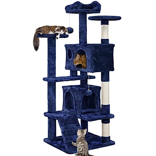 Yaheetech 54in Cat Tree Tower Condo Furniture Scratch Post for Kittens Pet House Play - Image 1