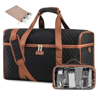 LOVEVOOK Extra Large Travel Duffle Bag, Weekender Bags For Women, Carry On Personal Item Travel Bag For Airplanes, Overnight Bag Hospital Bag for Labor and Delivery, Gym Duffel Bag, 3Pcs - Image 1