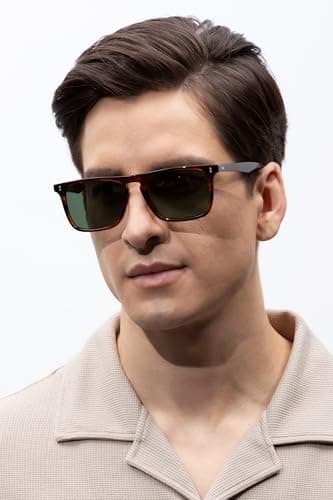 CARFIA Retro Polarized Sunglasses for Men UV Protection Hand-crafted Acetate Frame Fashion Cool Sun Glasses Green Lens - Image 8