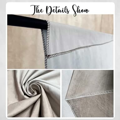 Haboke Abstract Professional Photography Backdrop for Portrait Photo Props Booth Background Photoshoot Studio with Polyester Fabric Roller Pocket on Top (8x10ft,Light Beige) - Image 5
