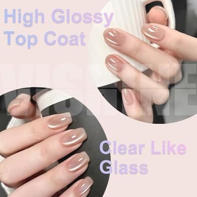 Vishine Top Coat- 15ML No Wipe Top Coat Gel Nail Polish High Gloss Shine Finish Long Lasting Home DIY Professional Manicure - Image 6