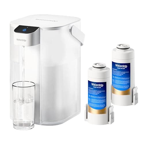 Waterdrop Rechargeable Water Filter Pitcher, Reduce 99.6% of Lead and 45+ Impurities, 6-Month Electric Water Dispenser, Instant 15-Cup Countertop System, NSF/ANSI 401&53&42&372, NOT Reduce TDS - Image 1