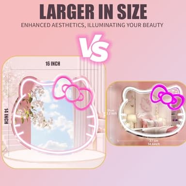 Hello Kit Neon Sign,16 * 14 Inch Led Lights Signs for Wall Decor, Adjustable Brightness Night Light Room Decor for Girl Bedroom Birthday Halloween Christmas Gift - Image 2