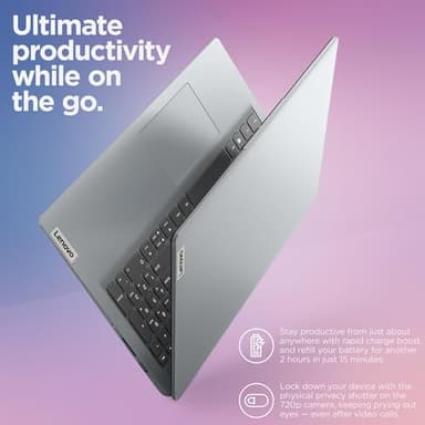 Lenovo IdeaPad 1 Laptop Computer for Home and Business Student, 32GB DDR4 RAM, 1TB PCIe SSD, 15.6" FHD, Intel Dual-Core Processor, WiFi 6, Bluetooth, Type-C, HDMI, Windows 11 Pro(Renewed) - Image 6